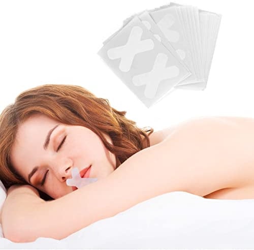 Tivcroxs 60pcs Nasenatmen Anti-Schnarchbänder, Anti-Schnarch-Pflaster Gesundheitspflege Schlafen Schlafbänder Für Bessere Nasenatmung Atmen Besseres Atemschnarchen Gegen Schnarchen weniger Mundatmung