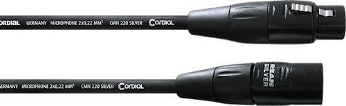 CORDIAL - CIM3FM - Cable de micrófono XLR de 3 m, conectores REAN Silver, Essentials