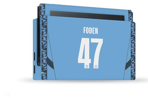 Head Case Designs sous Licence Officielle Manchester City Man City FC Phil Foden 2024/25 Joueurs Home Kit Vinyle Autocollant De Jeu Peau Autocollant Compatible avec Nintendo Switch Console & Dock