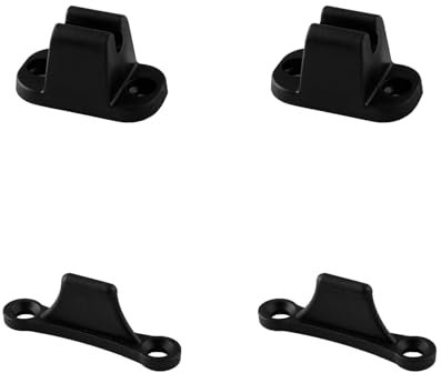 Tabanzhe Door Retainer Catch for Caravan Motorhome-2 Pairs T Shape Door Stop Lock Kit for RV Campervans Caravans Motorhomes Shutters Cabinets(Black)