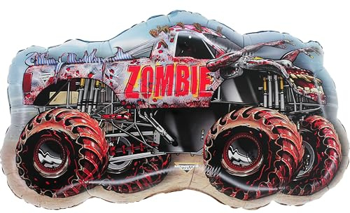 Toyland® 80 cm (32) Globo de aluminio Monster Jam Zombie - Globos con forma de Monster Truck