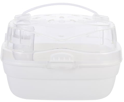 Toyvian Tragbare Hamsterbox aus Kunststoff Belüfteter Kleintierkäfig für Zwerghamster und Andere Kleine Haustiere Sicherer Transportbehälter Leicht und Bruchsicher für Unterwegs