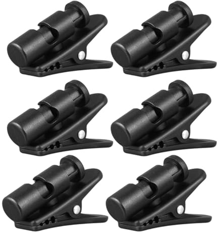 Sosoport 6 Stück Kopfhörerkabelhalter 360° Drehbar aus Strapazierfähigem Material Kabelclip für Breite Headset und Mikrofonkabel zur Flexiblen Kabelbefestigung an Kleidung