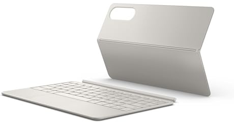 Lenovo Pack Teclado Tablet Yoga Tab (Conexión Instantánea Pogo-Pin, Entrada Inteligente con IA, Trackpad Multigestual, 12 Teclas de Función Intuitivas) Incluye Teclado + Tapa Trasera – Sea Shell