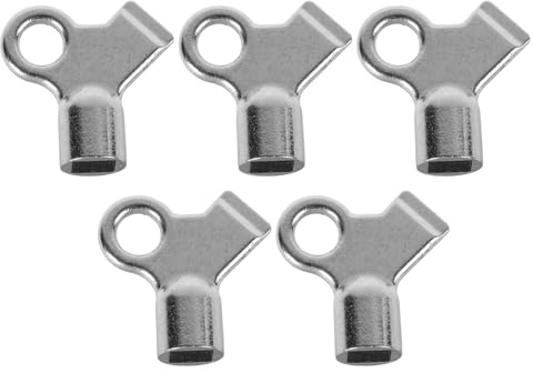 CHICAMPERA 5pcs Radiator Bleed Keys Water Catcher Zinc Alloy Plumbing Valve Keys Practical Design Square Hole 5mm Efficient Radiator Bleeding