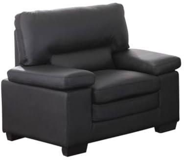 Vente-Unique - Ledersessel - Büffelleder - Schwarz - Mimas