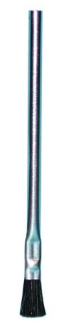 Magnolia Brush 1-A Tin Handle Acid Brush, Stiff Horsehair Bristles, 3/4 Trim, 3/8 Diameter x 6 Length, Black (Set of 144)