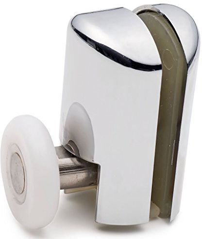 Shower Part Single Bottom Shower Door Rollers/Wheels/Runners, Wheel Diameter 25mm, Wheel Thickness 6mm, Chrome Plated Plastic, Replacement Parts, 2X L069