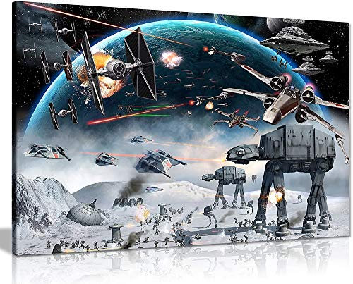 Star Wars Canvas Art Print Framed Picture Large 20x30 Inches A1 by Panther Print