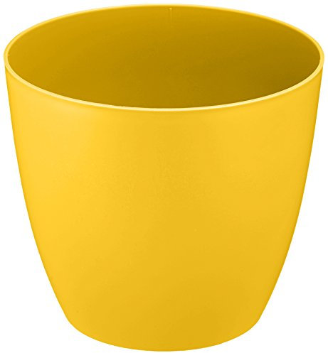 Plastkon Gardenico Ella Pot décoratif Mat Diamètre 21 cm Jaune