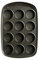 Pyrex Medium Metal Asimetria Easy-Grip 12-Cups Muffin Tray, Brown by Pyrex