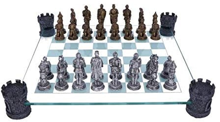 Nemesis Now Ajedrez Medieval Knight Unisex Ajedrez Standard, Vidrio,