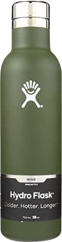 Hydro Flask Unisex – Erwachsene Wine Bottle Weinflasche, Olive, 739 ml