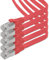 5m - rouge - 5 pièces Câble ruban LAN Ethernet Gigabit CAT.7 (RJ45) câble réseau câble brut (10Gbit/s) câble d'installation plat mince compatible avec Cat.5 - Cat.5e - Cat.6