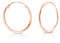 Rose Gold Hoop Earrings - Sleeper Earrings for Women - 925 Sterling Silver Huggies Hoops 18K Rose Gold Plated - Hypoallergenic for Sensitive Ears