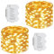 Koopower 2x11m 100er LED Lichterkette Batteriebetrieben, Automatisches Ein-Aus, 10M Kupferdraht + 1M Kabel, Warmweiß (8 Programm, IP65 Wasserdicht für Outdoor)