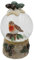Widdle Wonderland Rotkehlchen-Schneekugel, Klassisch, Glas, klar, 45 mm, 7,5 x 4,5 cm