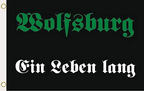 U24 Flagge Fahne Wolfsburg Ein Leben lang 90 x 150 cm