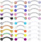 Rajnard Augenbrauenpiercings Curved Barbell 16G Chirurgenstahl 8mm Rook Cartilage Conch Daith Knorpelpiercing Bauchpiercing Banane Piercing 30 Stück