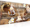 Runa Art Cuadro Decorativo COCINA DE CAFEA CAFEA 1 Parte Moderno Cuadro Lienzo no Tejido para Sala Batería de cocina marrón 027112a