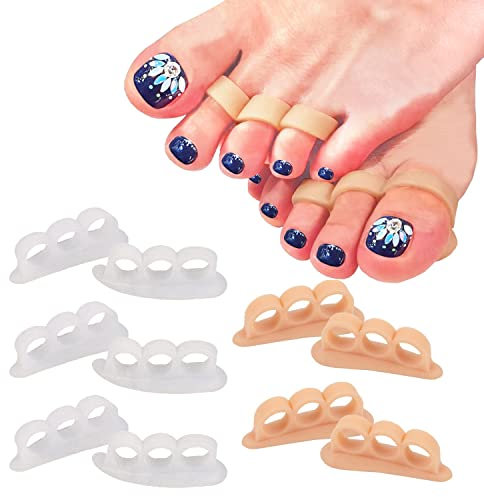 Mcvcoyh Gel Hammer Toe Crests Pads x 10 Pcs Silicone Toe Cushion Support for Hammer Toe, Overlapping Toes, Curled Toe-3 Loops