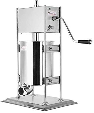 RANRANJJ 10L Salsiccia Filler Salsiccia Stuffer Dual Speed Carne e caffè, verticale in acciaio inox carne Salsiccia Stuffer w / 4 di riempimento Imbuti ideale for le cucine ristoranti e produzione a