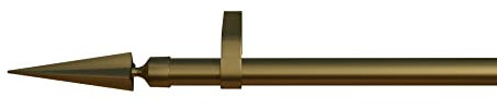 Gardinenstange Parma 1, messing-matt, 16mm Durchmesser, 270cm, inkl. Trägern