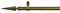 Gardinenstange Parma 1, messing-matt, 16mm Durchmesser, 270cm, inkl. Trägern