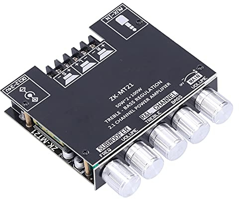 Modulo Amplificatore di Potenza Eujgoov Scheda Amplificatore Bluetooth 2.1 Canali Amplificatore Digitale per Altoparlanti Home Theater Negozio
