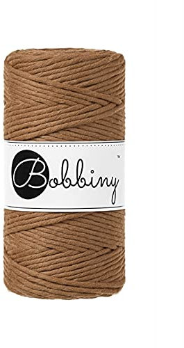 Bobbiny Macrame Cords 3 mm - 100 m - 100% Baumwolle (Caramel)