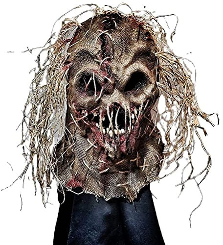 Tianbi - Maschera Spaventosa per Halloween, Copricapo Spaventapasseri per Cosplay, Costume Decorativo
