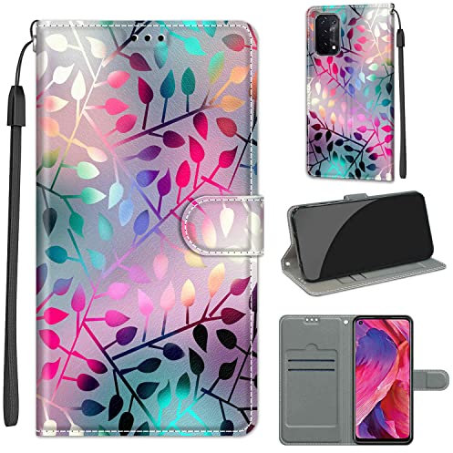 Custodia per Oppo A74 5G / A54 5G, Anti-Slip Flip Pieghevole Case in Pelle, Cover Portafoglio