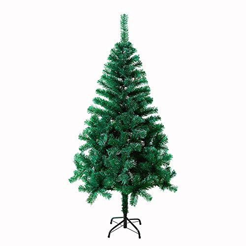 Weihnachtsbaum kunstbaum 180cm Künstlicher Weinachts Baum Deko, PVC Christbaum Weihnachtsdeko, Tannenbaum inkl. Metallständer (Grün, 1.8 m)