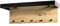 HAKU Möbel Wandgarderobe eiche, schwarz, MDF, Metall - Maße: B 70 cm x H 24 cm x T 25 cm, Style: Modern