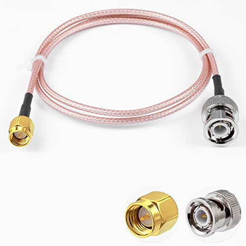 Vecys SMA Maschio a BNC Maschio Cavo Coassiale RF 50ohm SMA a BNC RG316 Cavo Jumper 23.6/60CM per Antenne Radio Amatoriale Dispositivi LAN Wireless Radio Wi-Fi