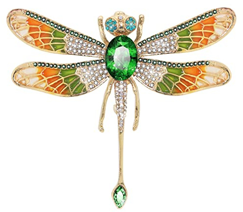 KristLand Broche Libellule épingles Broches Corsages avec des Pierres De Cristal Scintillantes Badges Broches De Vêtements Bijoux Coffrets Cadeaux pour Femmes Dames