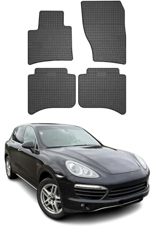 OMAC Fußmatten für Porsche Cayenne 2010-2017 Schwarz | Antirutsch, Gummimatten, Automatten, Allwetter, fahrzeugspezifisches Produkt, wasserdicht