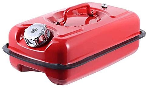Jerry Can, Petrol, Diesel, Fuel Can Metal 5L-20L Horizontal Fuel Tank, Red Metal Gasoline Can, Portable Backup Gasoline Container - For Motorcycle SUV ATV Dirt Bike Car Boat Vehicle (Size : 5L)