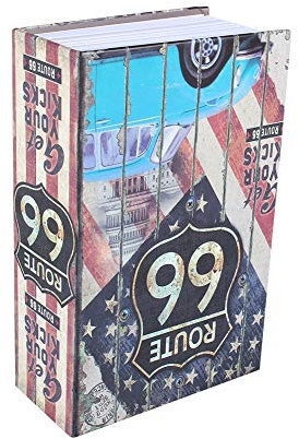 Buchtresor mit Schlüsselschloss, Wörterbuch-Geheimtresor, Versteckter Safe, Tragbarer Metalltresor, Sicherheitsbox, Geld, Bargeld, Schmuck, Aufbewahrungsbox, Abschließbar, (Amerikanischer Traumtyp)