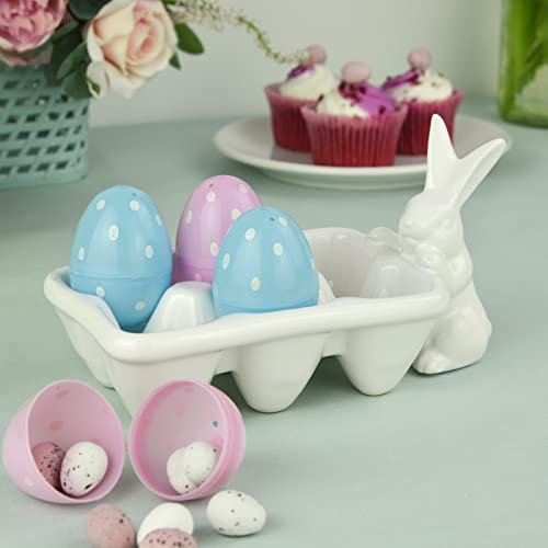 Easter Egg Carton Holder Bunny White Rabbit Sweets Candy Party Decoration