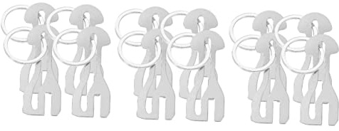 STOBOK 12pcs Tokens Keychains Metal Trolley Tokens Hanging Key Rings Use in Supermarket Trolley