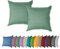 chilly pilley® Gartenkissen Wasserfest Dekokissen Set Sofakissen Rückenkissen Indoor-Outdoorkissen 2er Set 45x45 Pastellgrün