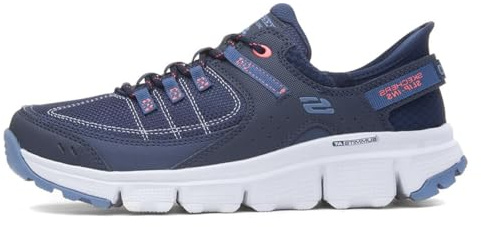 Skechers Damen Summits At 180147 Turnschuhe, Navy Synthetic Mesh Coral Trim, 38 EU