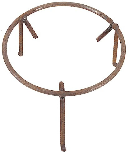 Yardwe Open Fire Tripod Iron Outdoor Fire Pit Cooking Stand Round 22cm Tripod for Camping Backyards Patios Grill Cook Over Campfire