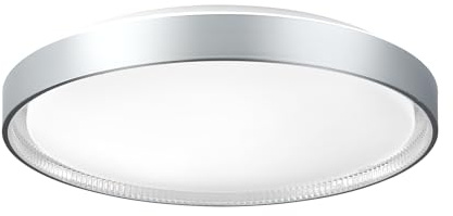 Depuley Deckenleuchte, 35 W, Kristall, rund, Einbauleuchten, LED, dimmbar, modern, in der Nähe der Deckenleuchte, 16 Zoll, silberfarben, für Schlafzimmer Wohnzimmer, 3000 – 6000 K, 5 Farben