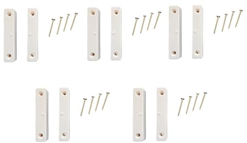 LE Sircut LEMS-101-5, 5pcs Recessed Wired Security Door contact Sensor Alarm Magnetic Reed Switch, Magnetic Door Sensor,Magnet Near - Connect Circuit, Magnet Away - Break Circuit