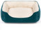 Hollypet Katzenbett Kleines Hundebett Haustierbett für Katzen und Welpen, Weiches Haustierschlafbett Atmungsaktives Haustierkissen, Grün (55 * 45 * 15cm)