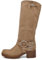 IF Fashion Scarpe Stivali da Donna Al Polpaccio Biker Motociclista Con Fibbie Anfibi Camoscio 660-5 tortora N.37