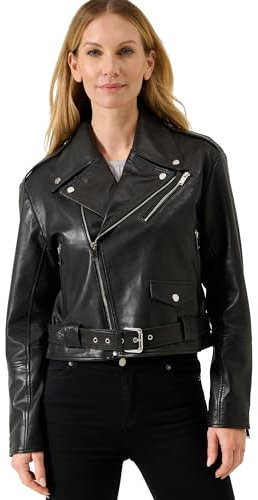 RICANO Hera - Damen Lederjacke mit Gürtel (Oversized) -Lamm Nappa Leder