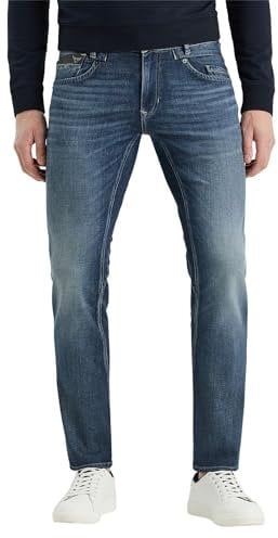PME Legend Herren Jeans Commander 3.0 - Relaxed Fit - Blau - Deep Mid Blue, Größe:40W / 32L, Farbe:Deep Mid Blue DMB